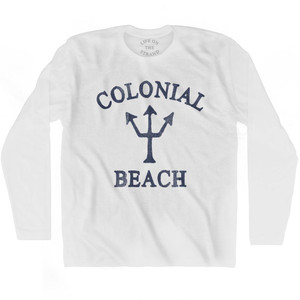Virginia Colonial Beach Trident Adult Cotton Long Sleeve T-Shirt by Ultras