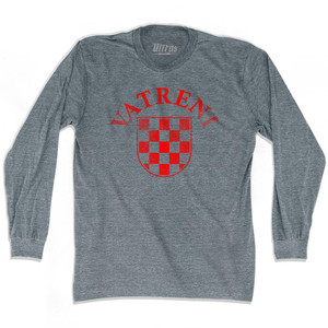 Croatia Vatreni Adult Tri-Blend Long Sleeve T-shirt by Ultras Croatia Vatreni Adult Tri-Blend Long Sleeve T-shirt by Ultras