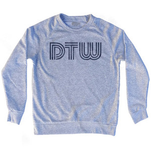 Detroit DTW Airport Adult Tri-Blend Sweatshirt - Heather Grey