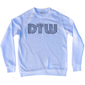 Detroit DTW Airport Adult Tri-Blend Sweatshirt - White