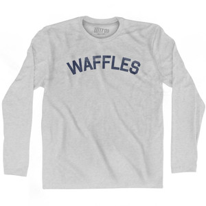 Waffles Adult Cotton Long Sleeve T-Shirt by Ultras