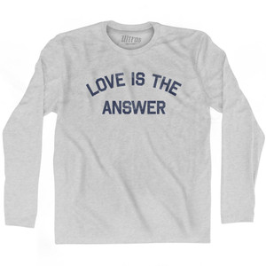 Love Is The Answer Adult Cotton Long Sleeve T-Shirt by Ultras Love Is The Answer Adult Cotton Long Sleeve T-Shirt by Ultras