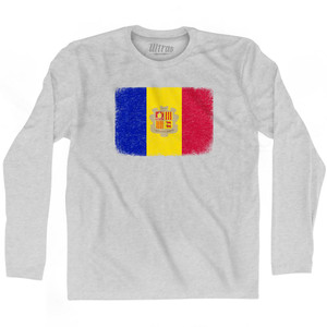 Andorra Country Flag Adult Cotton Long Sleeve T-Shirt by Ultras