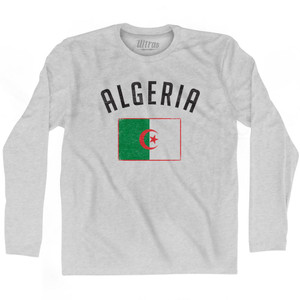 Algeria Country Flag Heritage Adult Cotton Long Sleeve T-Shirt by Ultras Algeria Country Flag Heritage Adult Cotton Long Sleeve T-Shirt by Ultras