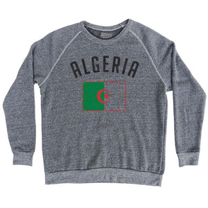 Algeria Country Flag Heritage Adult Tri-Blend Sweatshirt by Ultras Algeria Country Flag Heritage Adult Tri-Blend Sweatshirt by Ultras