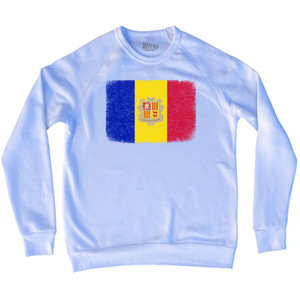 Andorra Country Flag Adult Tri-Blend Sweatshirt by Ultras