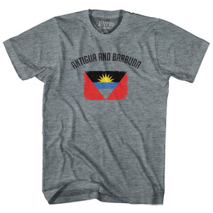 Antigua And Barbuda Country Flag Heritage Womens Tri-Blend Junior Cut T-Shirt by Ultras