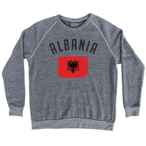 Albania Country Flag Heritage Adult Tri-Blend Sweatshirt by Ultras Albania Country Flag Heritage Adult Tri-Blend Sweatshirt by Ultras