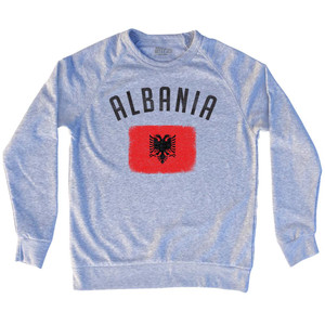 Albania Country Flag Heritage Adult Tri-Blend Sweatshirt by Ultras Albania Country Flag Heritage Adult Tri-Blend Sweatshirt by Ultras