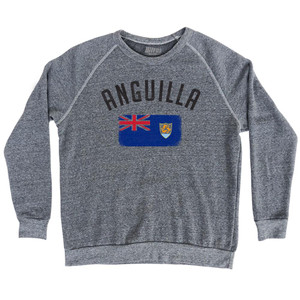 Anguilla Country Flag Heritage Adult Tri-Blend Sweatshirt by Ultras Anguilla Country Flag Heritage Adult Tri-Blend Sweatshirt by Ultras
