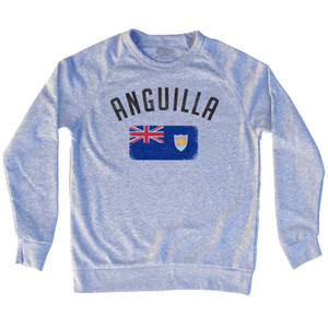 Anguilla Country Flag Heritage Adult Tri-Blend Sweatshirt by Ultras Anguilla Country Flag Heritage Adult Tri-Blend Sweatshirt by Ultras
