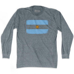 Argentina Country Flag Adult Tri-Blend Long Sleeve T-Shirt by Ultras