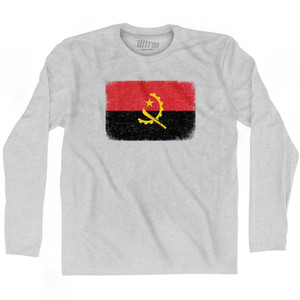 Angola Country Flag Adult Cotton Long Sleeve T-Shirt by Ultras Angola Country Flag Adult Cotton Long Sleeve T-Shirt by Ultras
