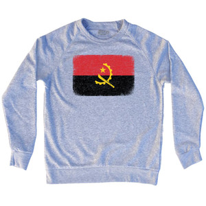 Angola Country Flag Adult Tri-Blend Sweatshirt by Ultras