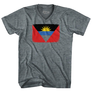 Antigua And Barbuda Country Flag Adult Tri-Blend V-Neck T-Shirt by Ultras Antigua And Barbuda Country Flag Adult Tri-Blend V-Neck T-Shirt by Ultras