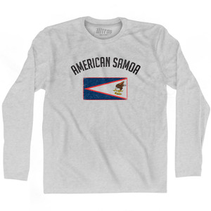American Samoa Flag Heritage Adult Cotton Long Sleeve T-Shirt by Ultras