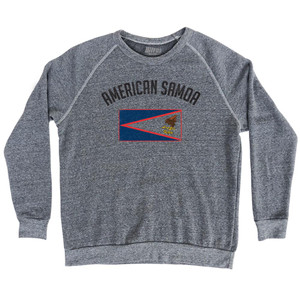 American Samoa Flag Heritage Adult Tri-Blend Sweatshirt by Ultras American Samoa Flag Heritage Adult Tri-Blend Sweatshirt by Ultras