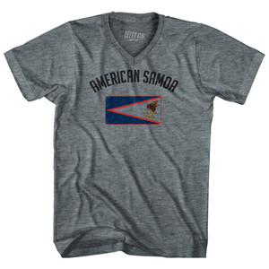 American Samoa Flag Heritage Tri-Blend V-Neck Womens Junior Cut T-Shirt by Ultras American Samoa Flag Heritage Tri-Blend V-Neck Womens Junior Cut T-Shirt by Ultras