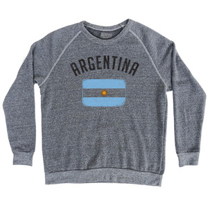 Argentina Country Flag Heritage Adult Tri-Blend Sweatshirt by Ultras Argentina Country Flag Heritage Adult Tri-Blend Sweatshirt by Ultras