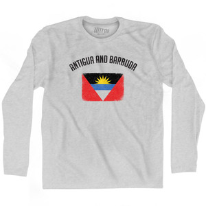 Antigua And Barbuda Country Flag Heritage Adult Cotton Long Sleeve T-Shirt by Ultras Antigua And Barbuda Country Flag Heritage Adult Cotton Long Sleeve T-Shirt by Ultras