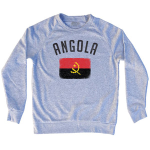 Angola Country Flag Heritage Adult Tri-Blend Sweatshirt by Ultras