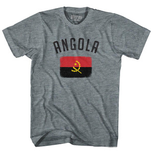 Angola Country Flag Heritage Adult Tri-Blend T-Shirt by Ultras