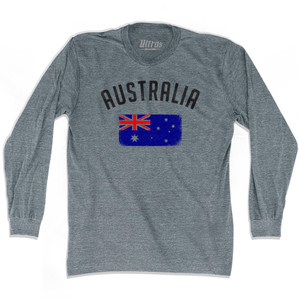 Australia Country Flag Heritage Adult Tri-Blend Long Sleeve T-Shirt by Ultras