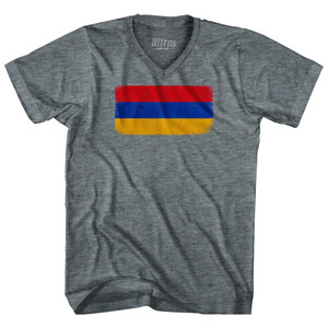 Armenia Country Flag Adult Tri-Blend V-Neck T-Shirt by Ultras