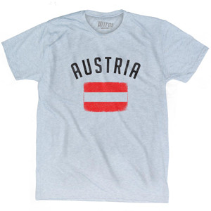 Austria Country Flag Heritage Adult Tri-Blend T-Shirt by Ultras