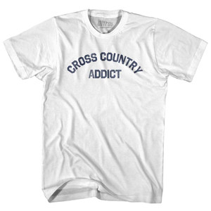 Cross Country Addict Womens Cotton Junior Cut T-Shirt-White