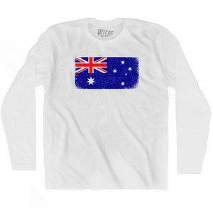 Australia Country Flag Adult Cotton Long Sleeve T-Shirt by Ultras