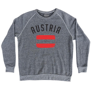 Austria Country Flag Heritage Adult Tri-Blend Sweatshirt by Ultras