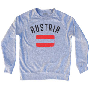 Austria Country Flag Heritage Adult Tri-Blend Sweatshirt by Ultras