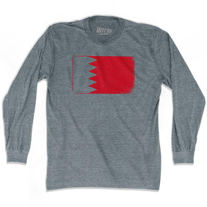 Bahrain Country Flag Adult Tri-Blend Long Sleeve T-Shirt by Ultras