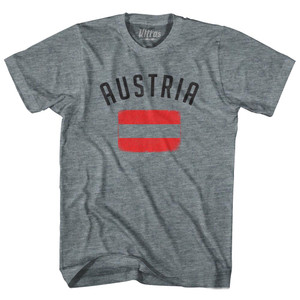Austria Country Flag Heritage Adult Tri-Blend T-Shirt by Ultras Austria Country Flag Heritage Adult Tri-Blend T-Shirt by Ultras