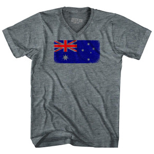 Australia Country Flag Adult Tri-Blend V-Neck T-Shirt by Ultras Australia Country Flag Adult Tri-Blend V-Neck T-Shirt by Ultras