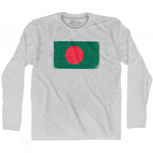 Bangladesh Country Flag Adult Cotton Long Sleeve T-Shirt by Ultras