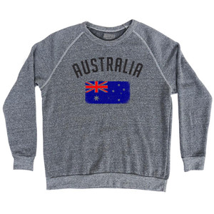 Australia Country Flag Heritage Adult Tri-Blend Sweatshirt by Ultras Australia Country Flag Heritage Adult Tri-Blend Sweatshirt by Ultras