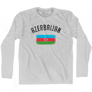 Azerbaijan Country Flag Heritage Adult Cotton Long Sleeve T-Shirt by Ultras Azerbaijan Country Flag Heritage Adult Cotton Long Sleeve T-Shirt by Ultras