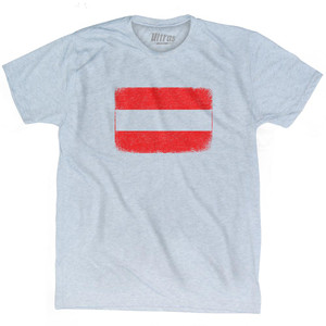Austria Country Flag Adult Tri-Blend T-Shirt by Ultras