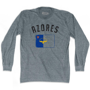 Azores Country Flag Heritage Adult Tri-Blend Long Sleeve T-Shirt by Ultras Azores Country Flag Heritage Adult Tri-Blend Long Sleeve T-Shirt by Ultras