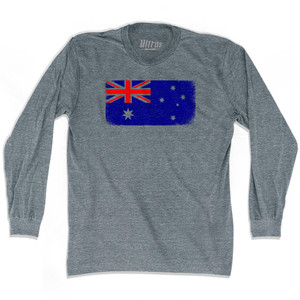 Australia Country Flag Adult Tri-Blend Long Sleeve T-Shirt by Ultras Australia Country Flag Adult Tri-Blend Long Sleeve T-Shirt by Ultras