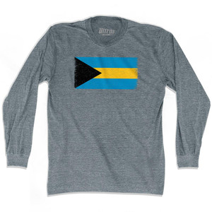 Bahamas Country Flag Adult Tri-Blend Long Sleeve T-Shirt by Ultras Bahamas Country Flag Adult Tri-Blend Long Sleeve T-Shirt by Ultras