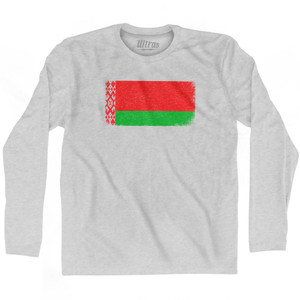 Belarus Country Flag Adult Cotton Long Sleeve T-Shirt by Ultras Belarus Country Flag Adult Cotton Long Sleeve T-Shirt by Ultras