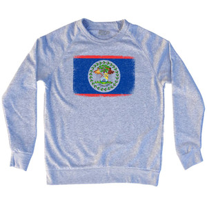 Belize Country Flag Adult Tri-Blend Sweatshirt by Ultras