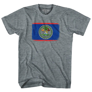 Belize Country Flag Adult Tri-Blend T-Shirt by Ultras