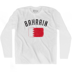 Bahrain Country Flag Heritage Adult Cotton Long Sleeve T-Shirt by Ultras Bahrain Country Flag Heritage Adult Cotton Long Sleeve T-Shirt by Ultras