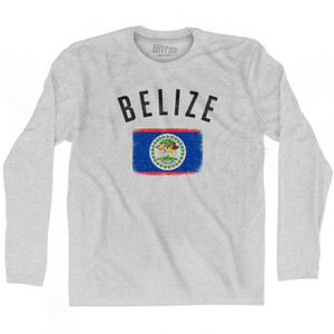 Belize Country Flag Heritage Adult Cotton Long Sleeve T-Shirt by Ultras Belize Country Flag Heritage Adult Cotton Long Sleeve T-Shirt by Ultras