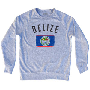 Belize Country Flag Heritage Adult Tri-Blend Sweatshirt by Ultras
