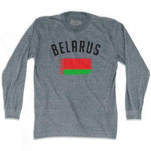 Belarus Country Flag Heritage Adult Tri-Blend Long Sleeve T-Shirt by Ultras Belarus Country Flag Heritage Adult Tri-Blend Long Sleeve T-Shirt by Ultras